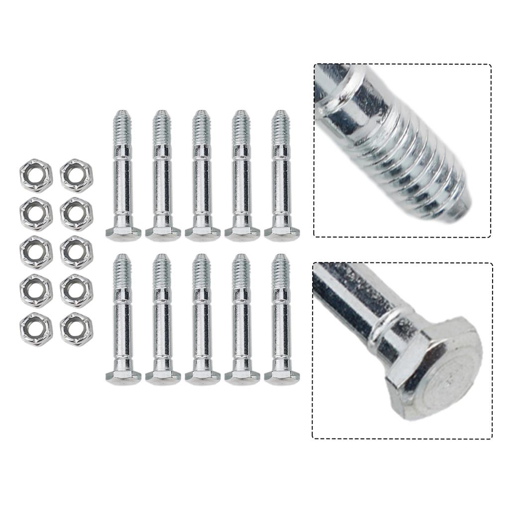 Ten Piece Set of Replacement Shear Pins/Nuts for Ariens/For Model Compatibility Including Number Ranges like51415 51515