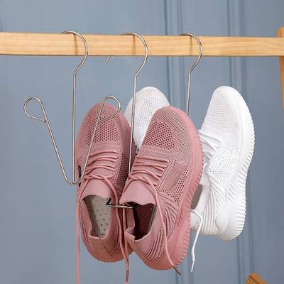 Edelstahl-Schuhregal für den Außenbereich, Balkon, kreativer Haken, winddicht, rutschfest, solide Wäscheständer