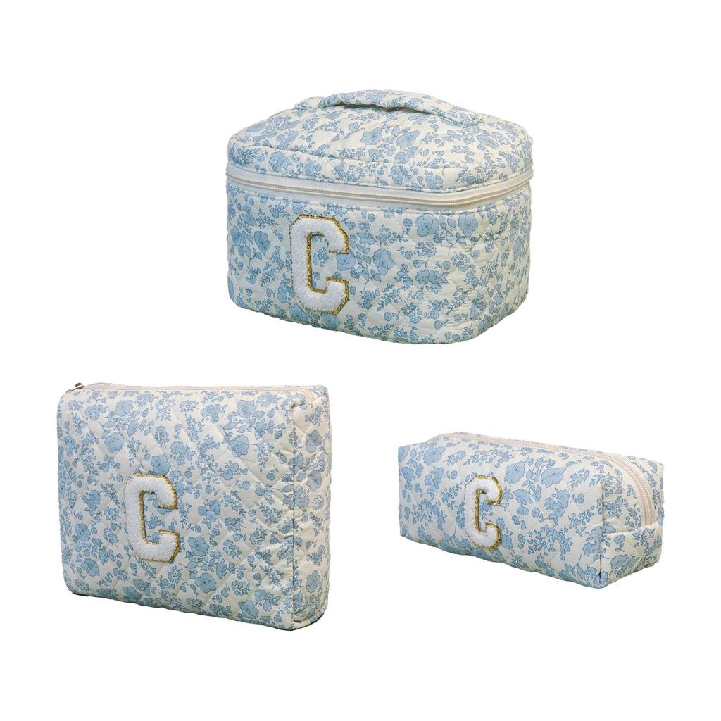 2023 Floral Cute Cotton Makeup & Toiletry Bag - Small, Fresh, Portable Storage Case