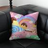 Sweet Candy Pillow Girly Cushion Cover Pillow Case Anti-Dustmite Invisible Zipper Silky Plush Cushion