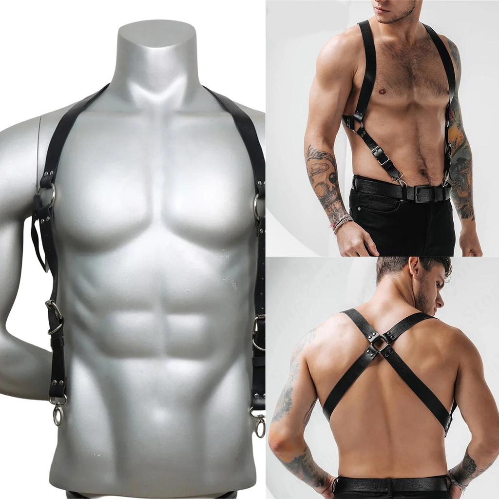 Gothic Waist Belt for Men Body Corset Harness Strap for Cosplay Party Night Club Waist Belt for Costume Female Accessory