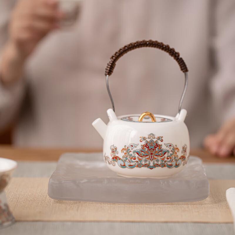 Dunhuang Lotus Ceramic Tea Set Gift Box