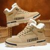 Mens Snow Boots Winter Thick Plush Indoor Warm Flat High Top Comfortable Sneakers Winter Cotton Walking Shoes for Men