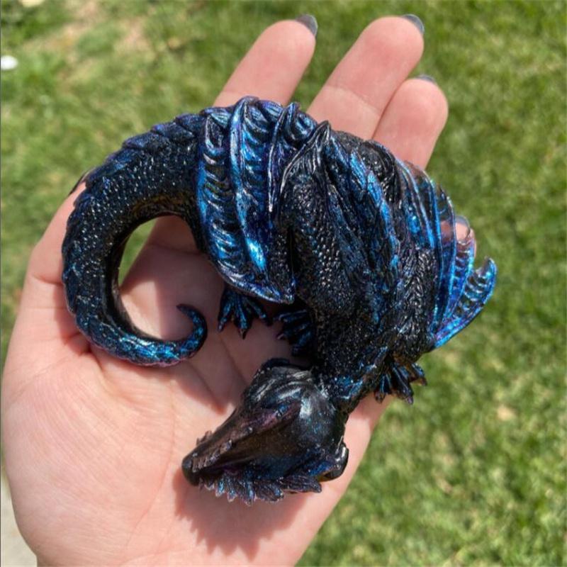 3 Styles Mirror Sleepy Dragon Dinosaur Sea Dragon Egg Silicone Mold for Resin Crafts DIY Epoxy Resin Molds Silicone Decoration