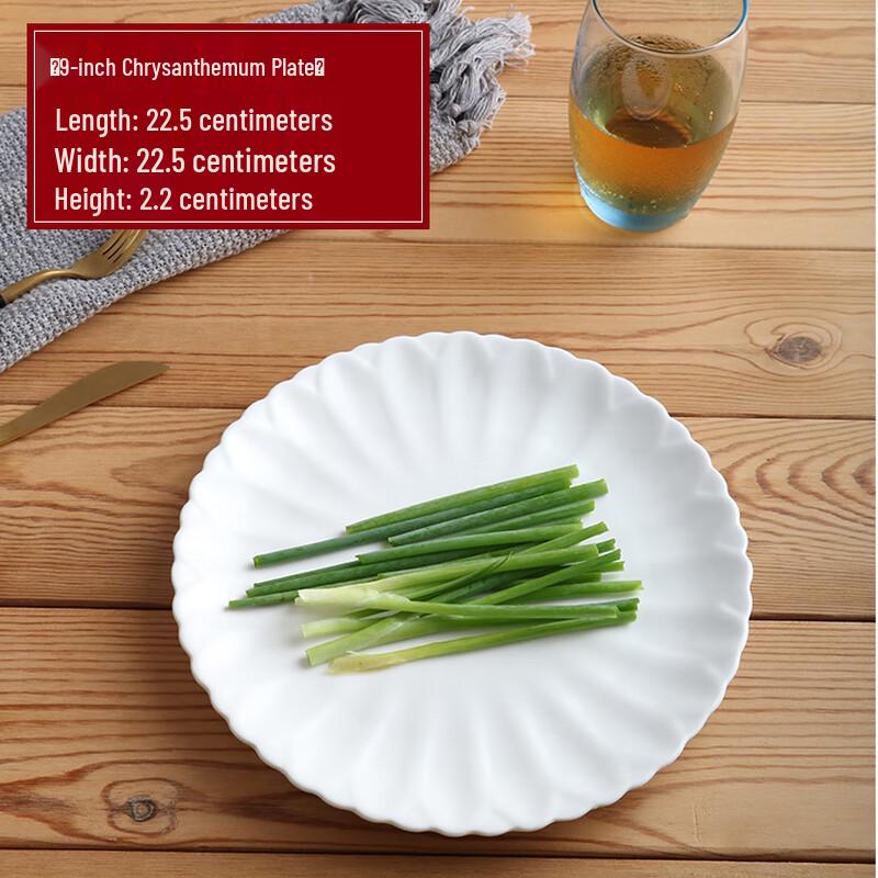 White Irregular Ceramic Shallow Dinner Plate