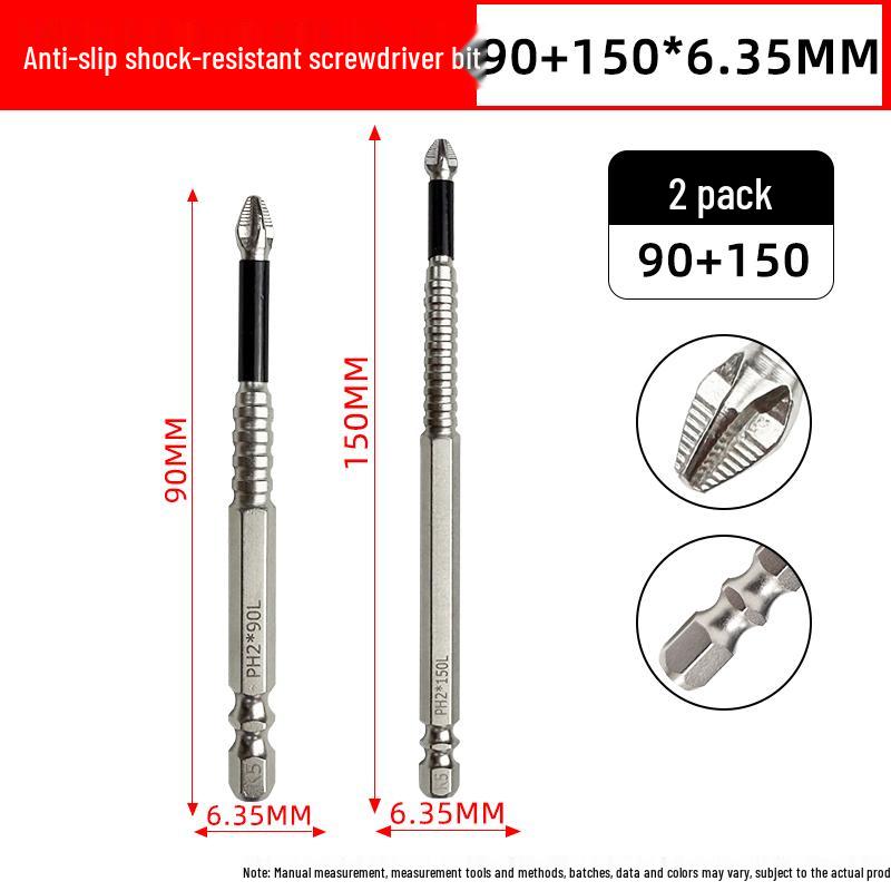 K5 Impact-Resistant Anti-Slip Magnetic Phillips Screwdriver Bit Set for Hand Drill Electric Screwdriver