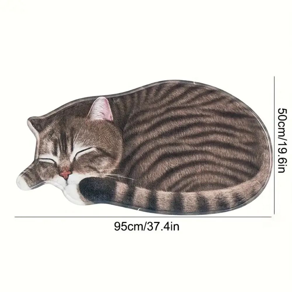 Cute Cat Fur Carpet Home Decoration, Soft And Dirt-Resistant, Bathroom Non-Slip Floor Mat , Kitchen Quick-Drying Rug
