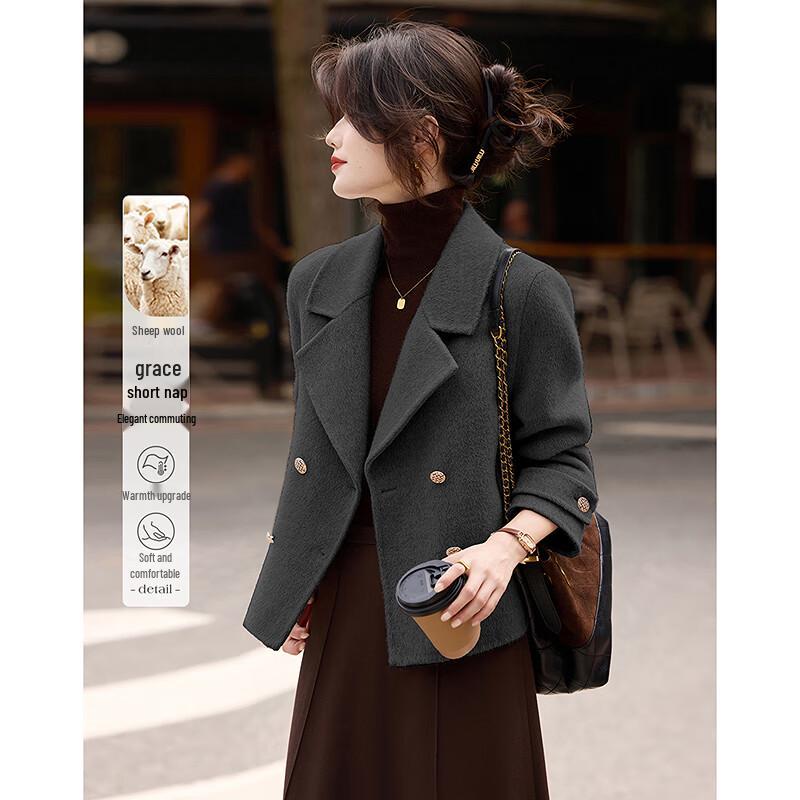 

Si Shui Nian Hua 2025 Winter Designer Wool Blend Coat S