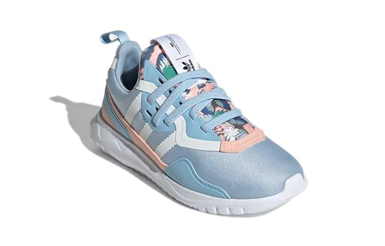 adidas Originals Flex Collection El C Abrasion Resistant Abrasion Resistant Low Top Kids' Running Shoes Light Blue Q47143
