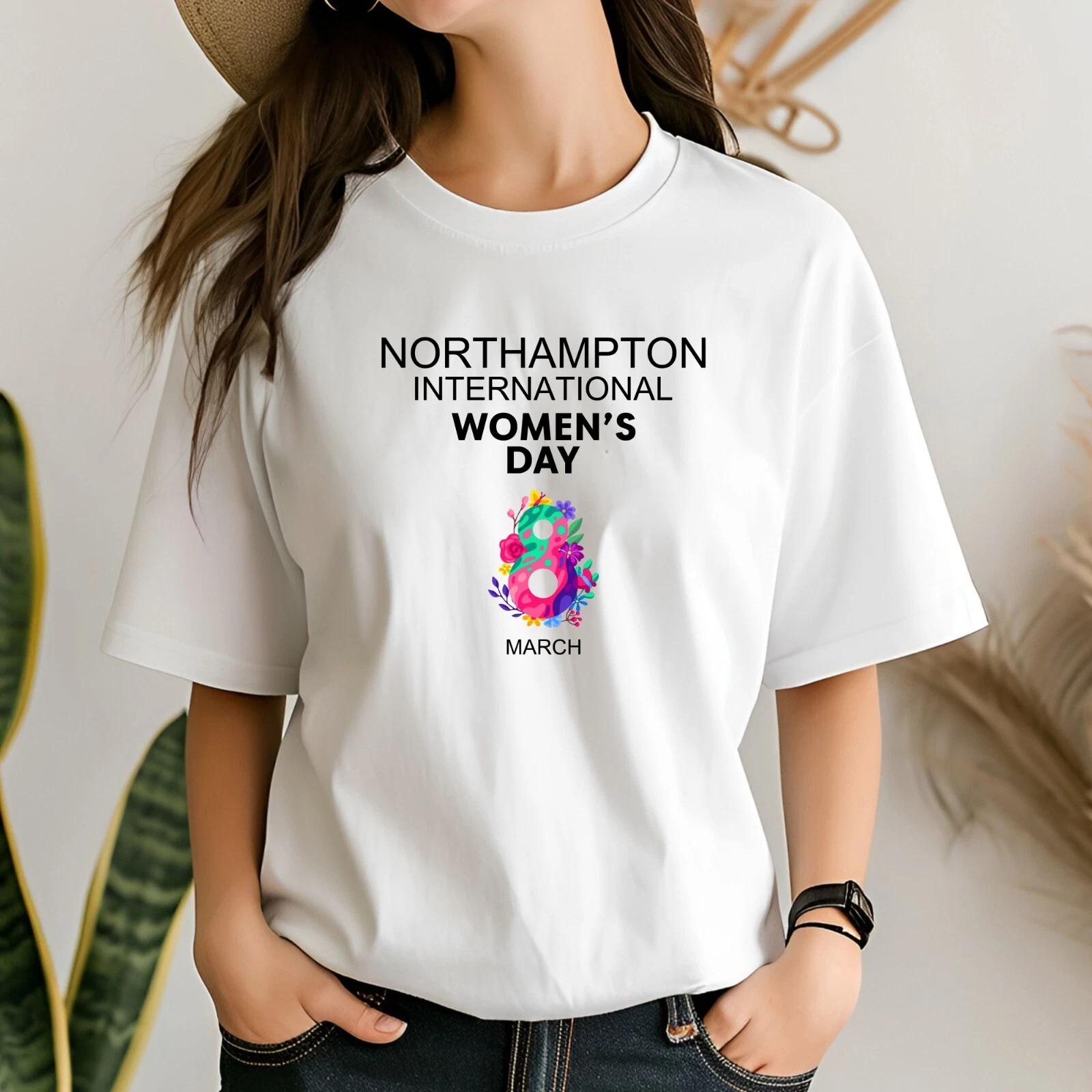 International Women s Day T Shirt 8 March Printed Women s Day Short Sleeve T Top S