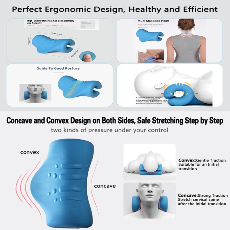 Cervical Spine Stretch Gravity Muscle Relaxation Traction Neck Stretcher Shoulder Massage Pillow Relieve Pain Spine Correction