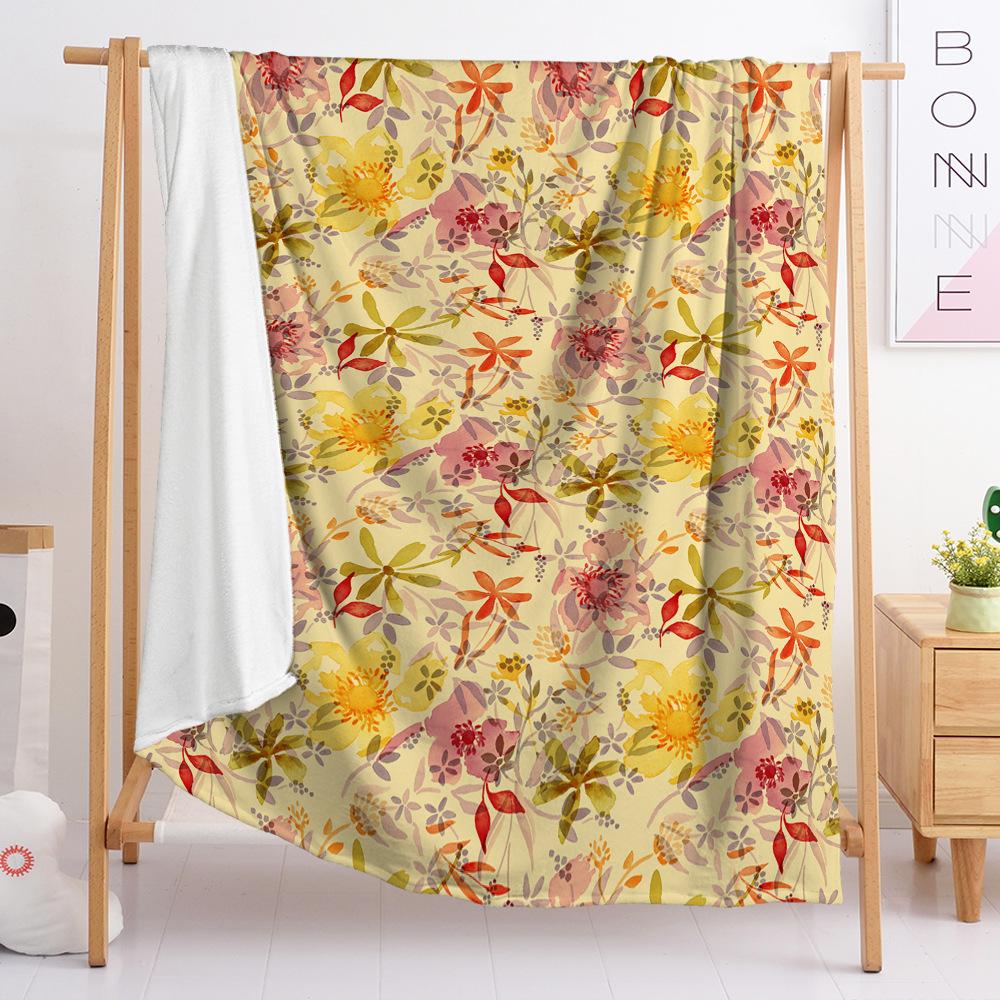 Ebay Blankets Floral Plaid Blankets Flannel Blankets European And American Sizes 120X90cm