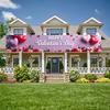 Romantic Party Decoration High-quality Customizable Heart-shaped Flowers Attractive Backdrop for Couples