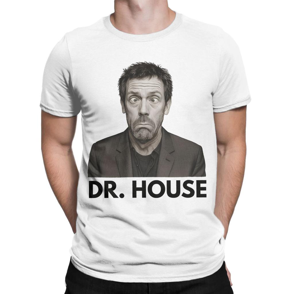 Dr. Gregory House Md Obličej Pánské Tričko Estetická Bavlněná Trička Letní O-výstřih Hipsterské Tričko Levné Oversized Topy