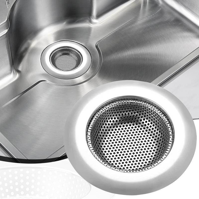 Kitchen Sink Strainer Stainless Steel Anti-clogging Stainless Steel Drain Stopper Rust-proof Pool Drain Food Catcher Filter For