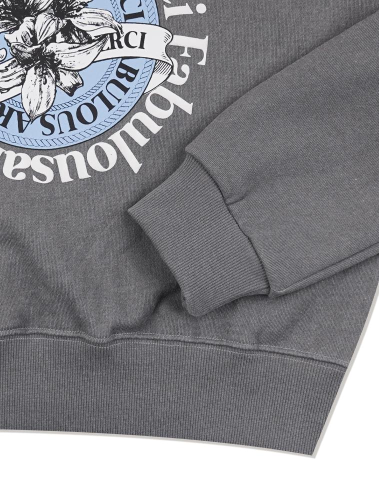 LA MAISON STUDIO Women'S Le Lis Pigment Smoky Crop Sweatshirt Light Grey (Fcf1Ts207W)