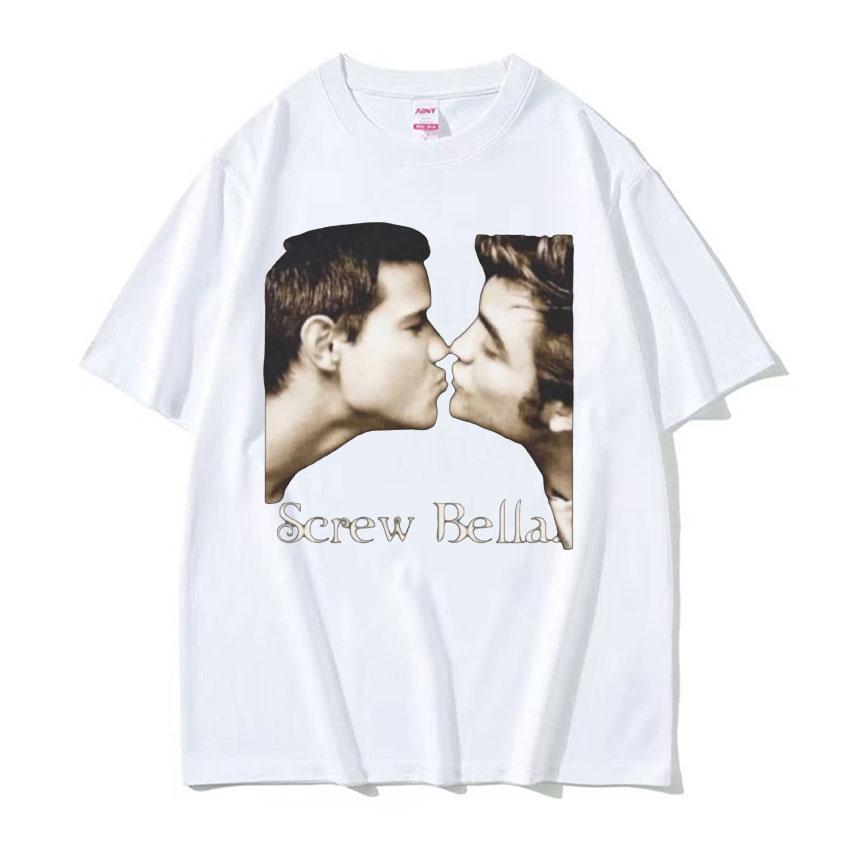 Screw Bella Retro T Shirt Twilight Funny Meme Tshirts Unisexs Womens Harajuku Fashion Summer Oversized Cotton Streetwear Top