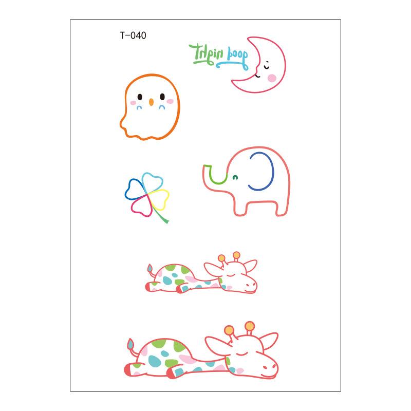 Schönheitsaufkleber Cartoon Tattoo Aufkleber Niedlicher Temporärer Tattoo Aufkleber Klein Frisch Wasserdichter Tattoo Aufkleber