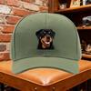 Unisex Rottweiler Hund Rasse Baseballkappe Verstellbare Haustierliebhaber Mütze mit Rottweiler Kunst Leicht für Ganzjahreskleidung für mich