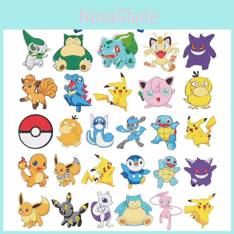 5D Kristall-Diamant-DIY-Aufkleber Pokémon-Malerei für Kinder im Cartoon-Stil