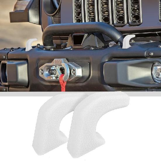 JWWY Bumper Tow Hook Covers Tow Trailer Hitch Receiver Cover Towing Hitch Rubber Sleeve Protector Cover Trim Fit for 2007-2025+Jeep Wrangler JL