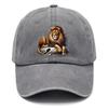 1 szt.   Unisex Regulowana Czapka Baseballowa z Nadrukiem Lwa Lekka Oddychająca Czapka Tata z Twarzą Lwa Casualowa Czapka Outdoor dla