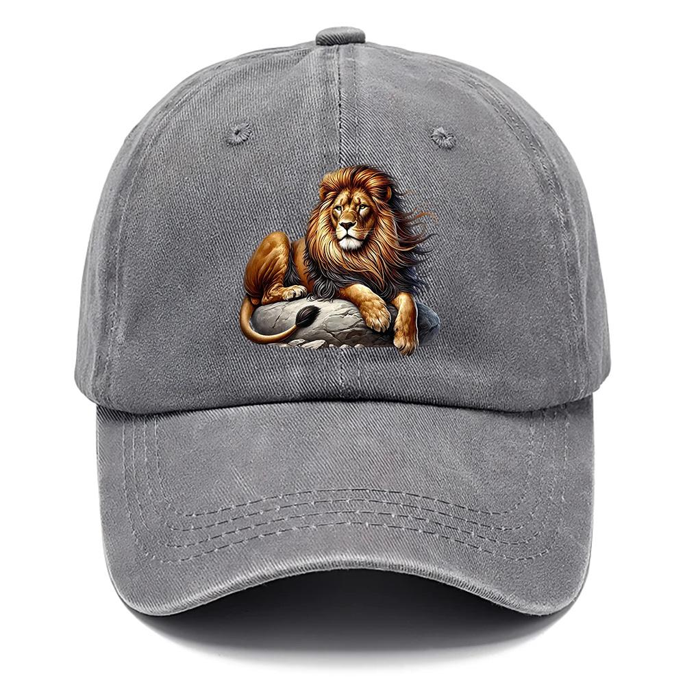 

1pc Unisex Lion Print Adjustable Baseball Lightweight Breathable Dad Hat with Lion Face Casual Outdoor Hat for One Size