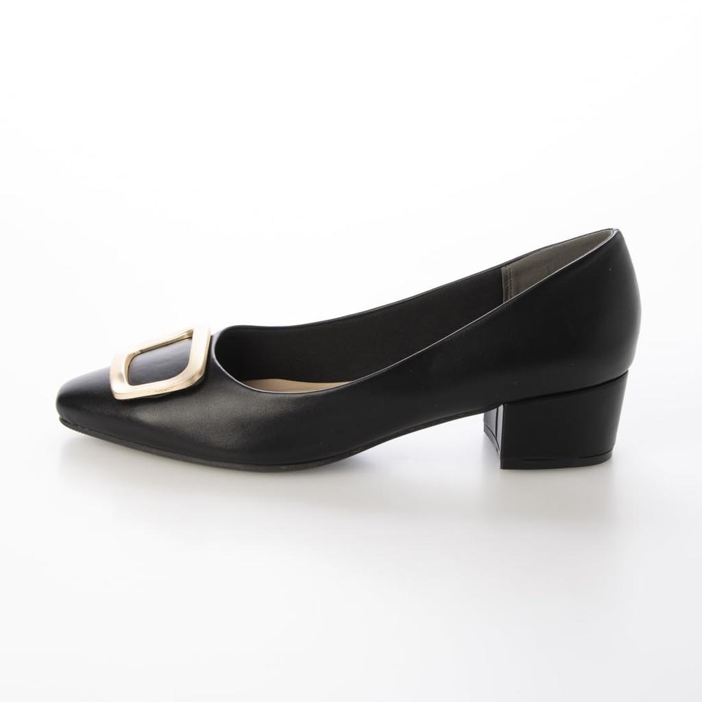 [Evol] Rain or Shine, Cushioned, Gold Buckle 4.5cm Pumps