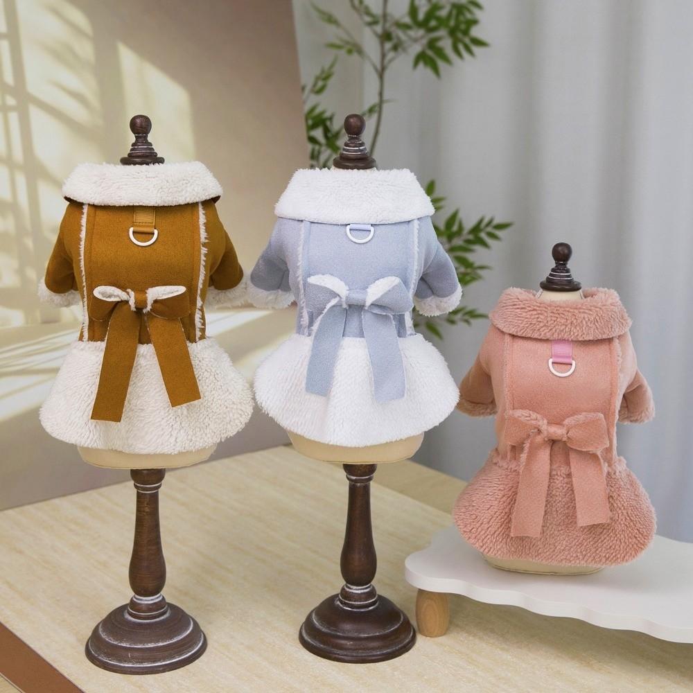 Fleece Puppy Winter Skirt Suede Dog Winter Dress New Pet Clothes Small Dogs
