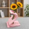 Elegant Flower Display 3D Printed Curved Arrangement Stand, Minimalist Holder Ornament, Decorative Home Accent Creative Artistic Table Decoration for