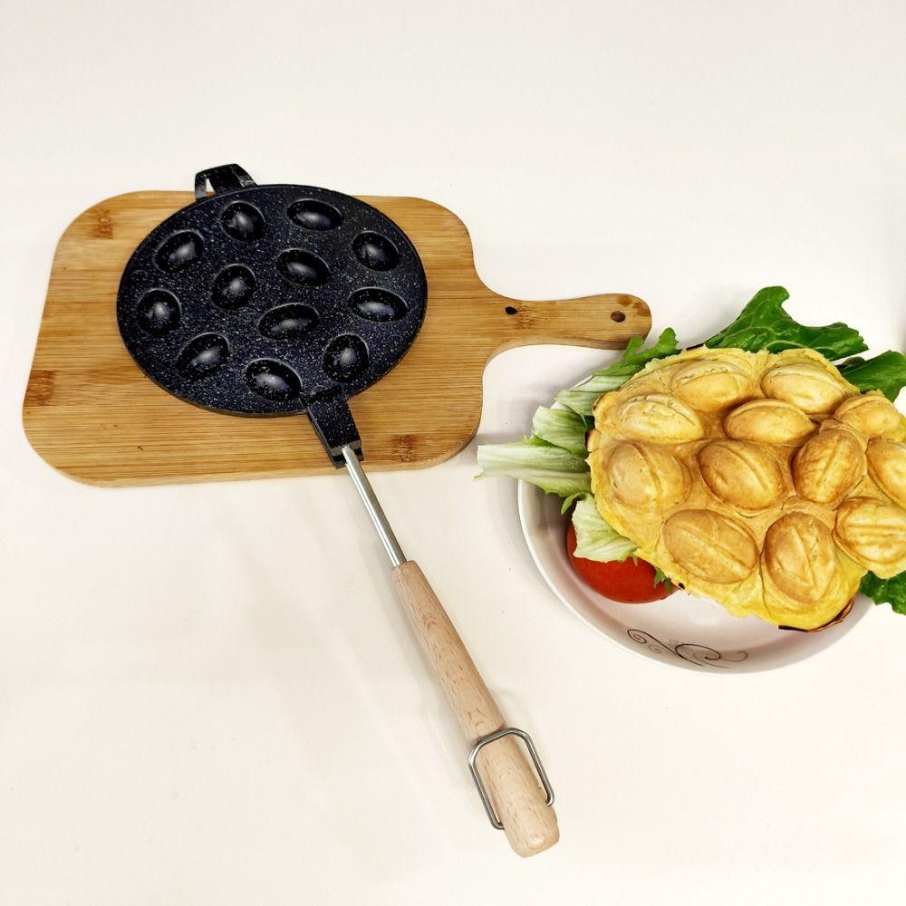 Oboustranná forma na ořechové sušenky 7/12/16 otvorů Stroj na ořechové sušenky Forma na vaječné tartaletky Plynový elektrický sporák