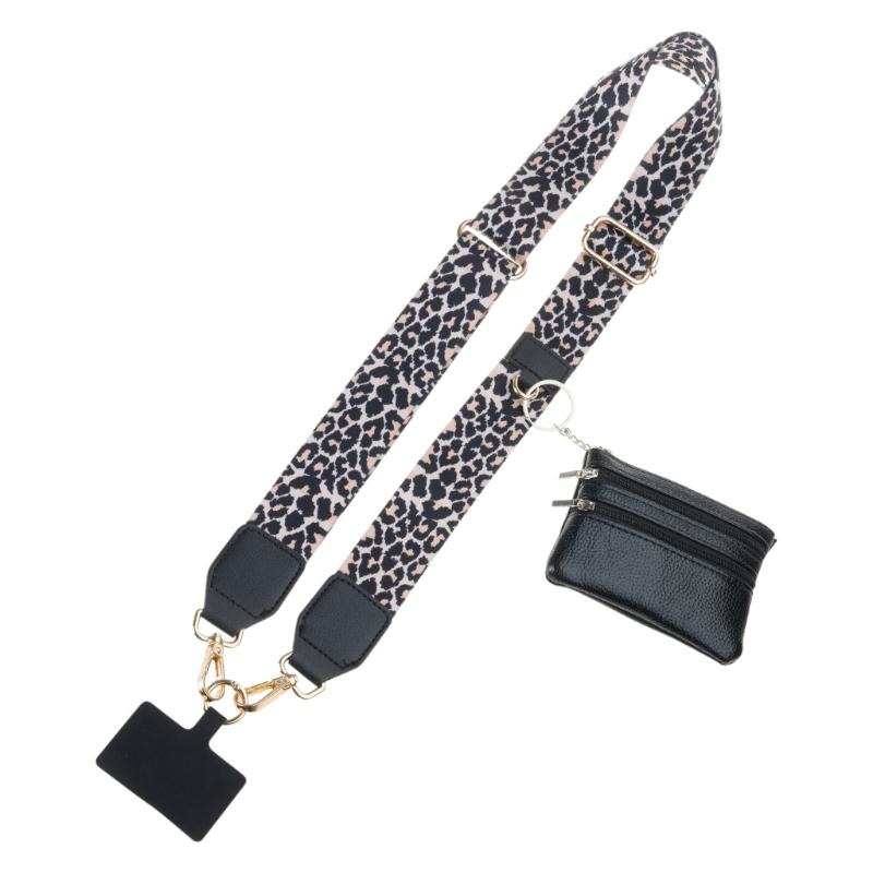 Adjustable Phone Strap Multifunctional Phone Strap Clip and Go Strap Phone Strap with Zippered Pouch Easy to Use