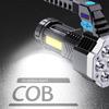 7LED+COB Portable Flashlight  Cob Side Light Lightweight Outdoor Lighting USB Rechargeable Camping Torch Searchlight For Camping