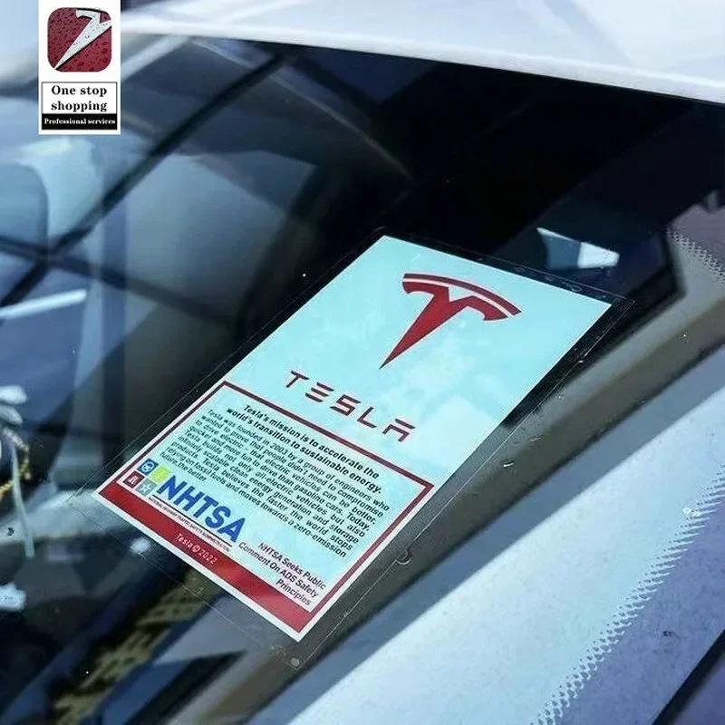 Car Sticker Tesla for American Tesla Model 3/Y/X/S Windshield Car Stickers, Electrostatic Stickers, Personalized Decorative Car