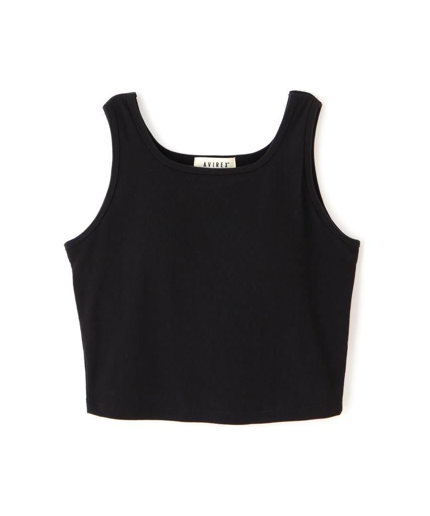 Avirex EMBROIDERY BRATOP Store Embroidered Bra Tank Size (Official Exclusive) Women's Top, Top, M, 010, Black, 783-4237601