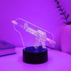 Creative Gun Colorful Touch 3D Night Light, Bedroom Game Room Desktop Decorative Light and Gift Light.
