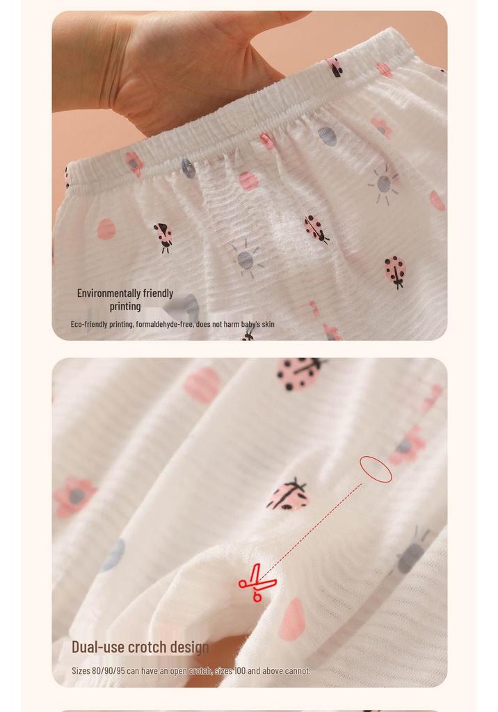 Girls' Cotton Summer Bloomers - Safety Underwear Thin Pants for Babies & Kids