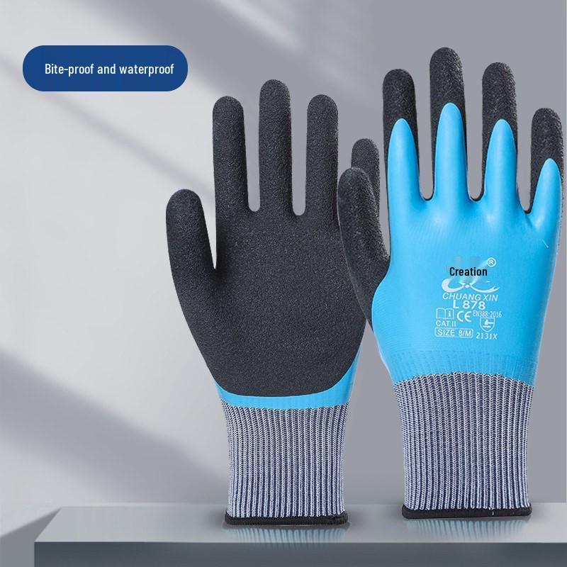 Tear-Resistant Cowhide Anti-Scratch and Bite Gloves for Pet Handling and Grooming