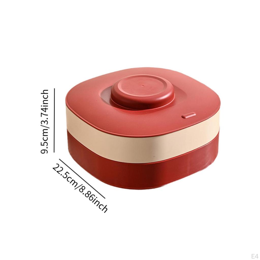 Divided Serving Tray Appetizer Container Dustproof Nut and Candy Storage with Lid for