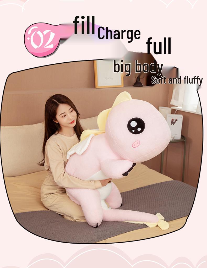 Tyrannosaurus Rex Long Plush Pillow - Soft & Cute Dinosaur Sleep Companion