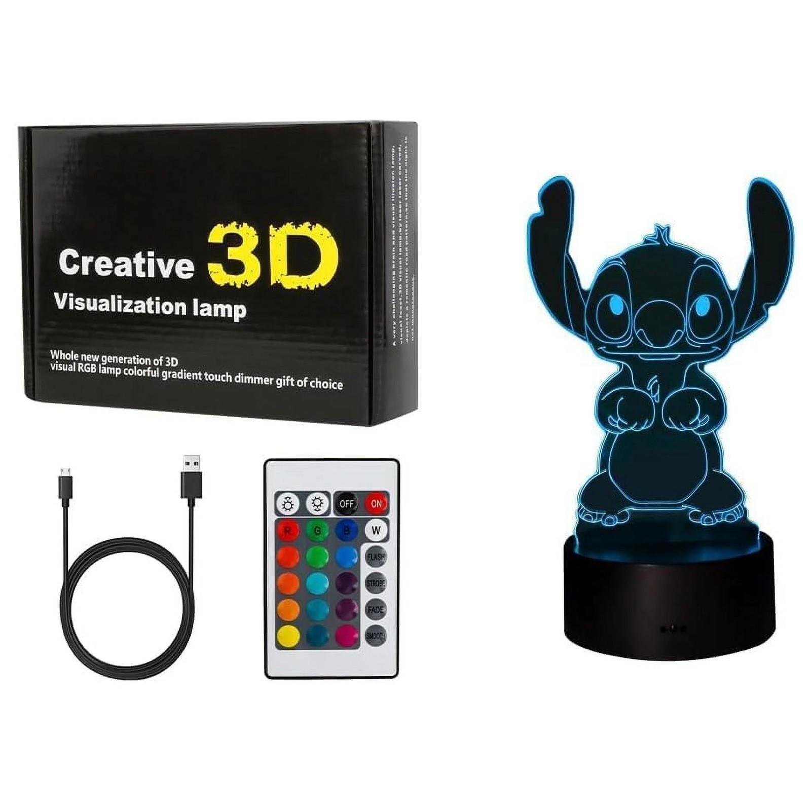 

3D LED Smart Remote Control Lamp Gift 16 Color Remote Control Lamp Children s Room Decoration Festival Gift One Size