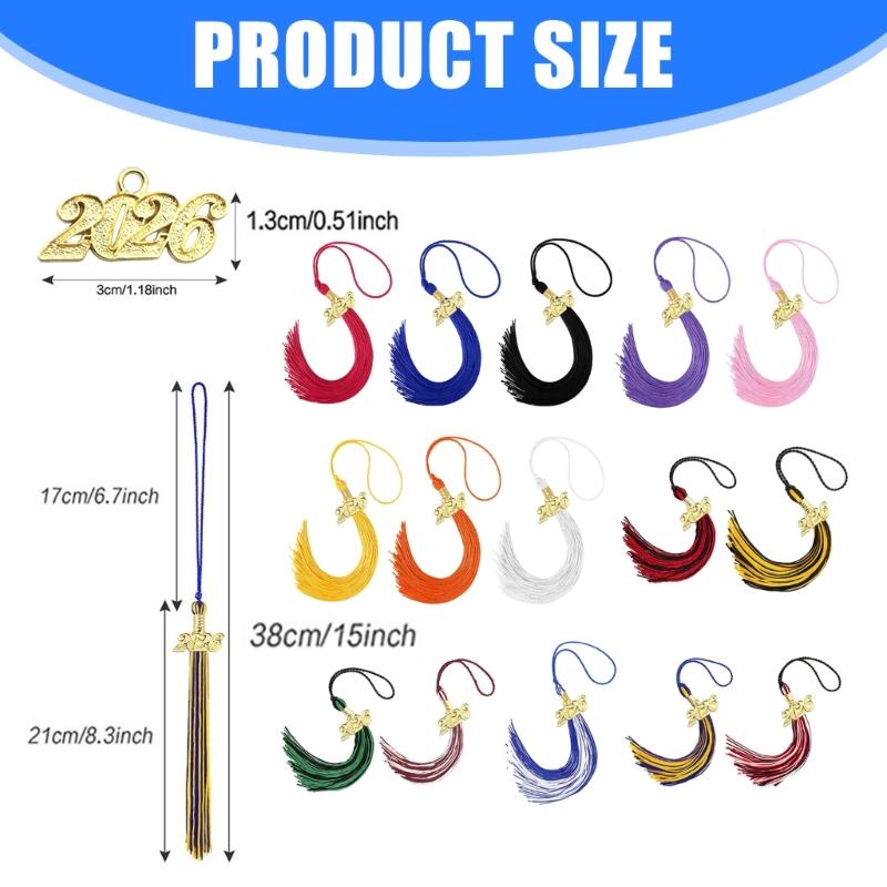 2026 Commencement Tassels Featuring Secure Clip Rayon Fabric For Academic And Home Decoration