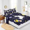 Cartoon Space Bunny Pattern Bed Hat Four-Piece Bedding Set Bedroom Dormitory Bedding Decoration