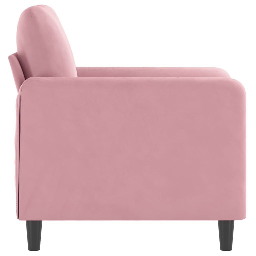 Pink Velvet Armchair 60 Cm