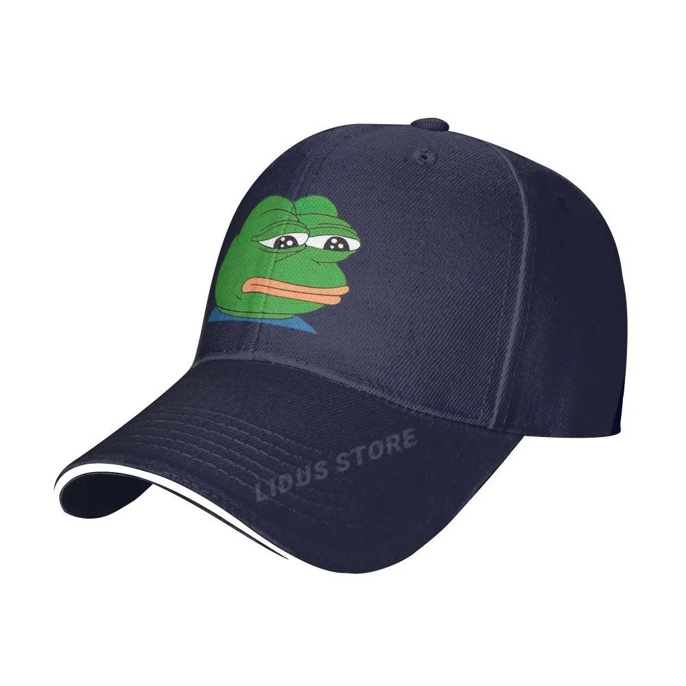 Fashion Men Sad Frog Baseball Cap Outdoor Adjustable Dad Hat Men Summer Snapback Hats Sad Frog Sports Golf Cap Gorra