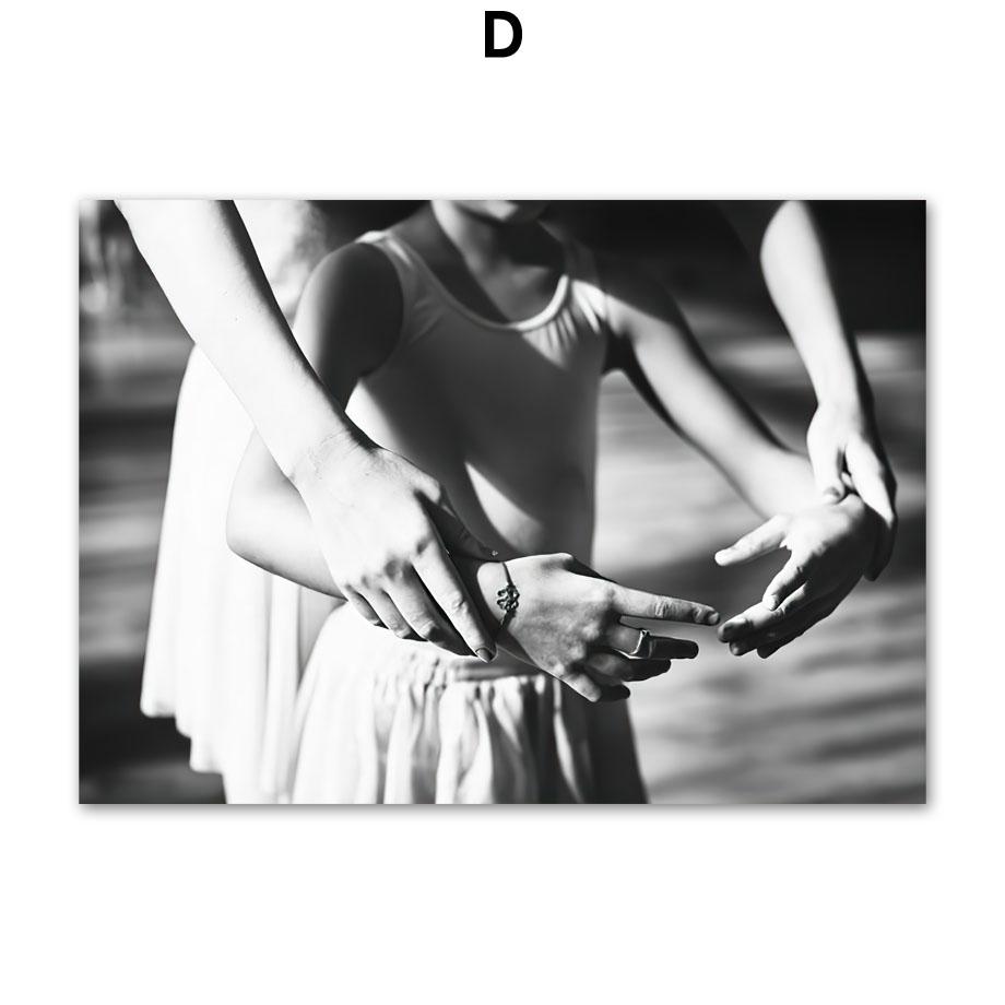 Ballet Girl Dance Fog Window Wall Art Canvas Painting Vintage Black White Posters Prints Pictures For Living Room Home Decor