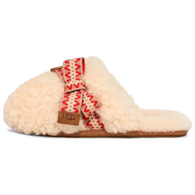 UGG Platform Comfortable Fleece Lined Mules Slip Resistant Closed Toe Slippers Women s Natural White 1158266-NAT 38