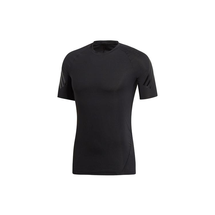 adidas Stripe Printing Training Short Sleeve Black Men s DQ3563 M