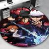 1pc Anime Design Round Carpet - Jujutsu Kaisen Characters for Office Chair Mat, Non-Slip Rug Suitable for Home Decor, Living Room, Bedroom