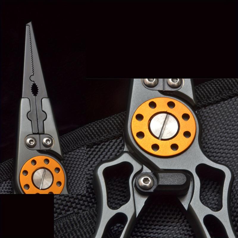 Multifunctional Fishing Pliers Aluminum Alloy Fishing Scissors Line Cutting Machine Fish Control Tool Portable Easy Storage Pliers Sleeve